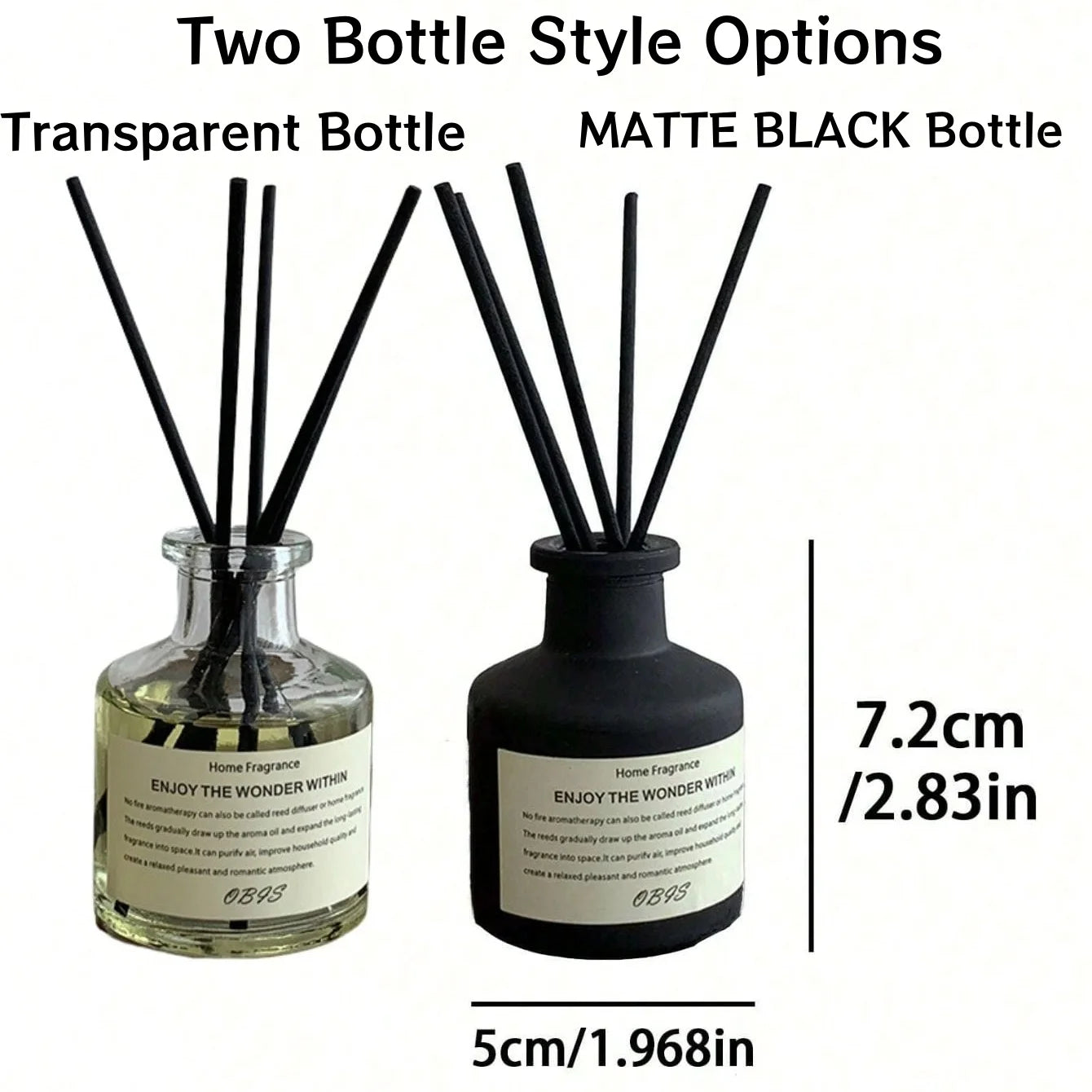 50ml Reed Diffuser Set Flameless Home Fragrance Air Freshener - 6