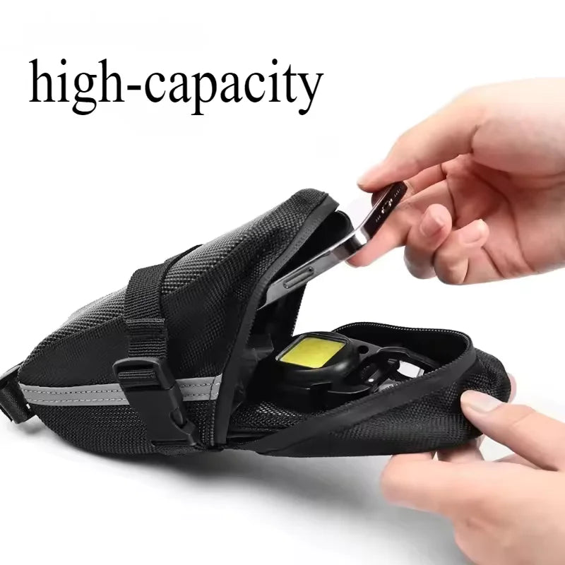 Bicycle Saddle Bag Rainproof Cycling Seat Tail Pouch Storage Accessory - 8