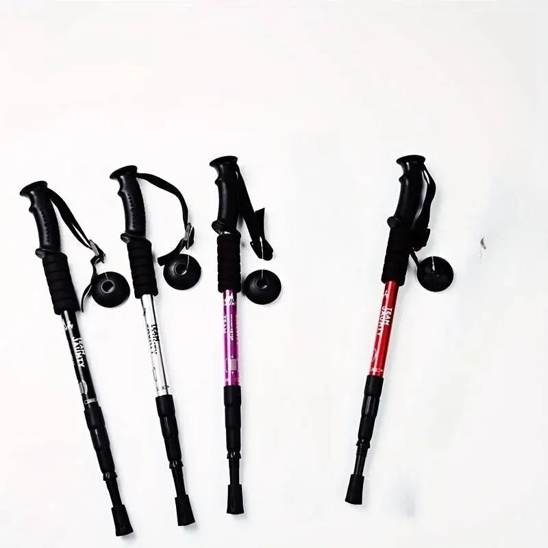 Ultralight Foldable Hiking Trekking Pole Adjustable Mountaineering Stick
