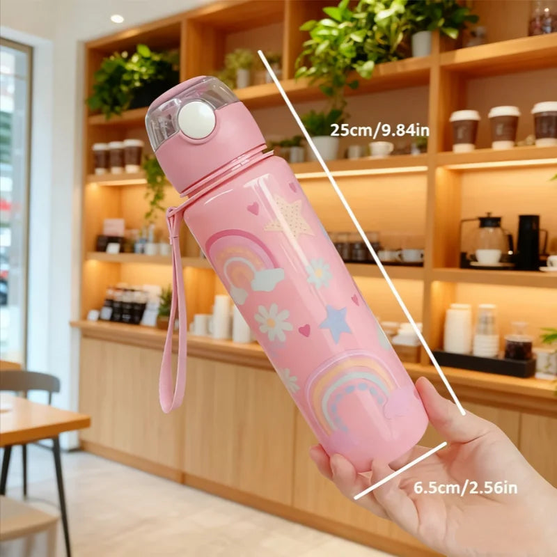 700ml Leak-Proof Sports Water Bottle with Straw and Carrying Handle - 4