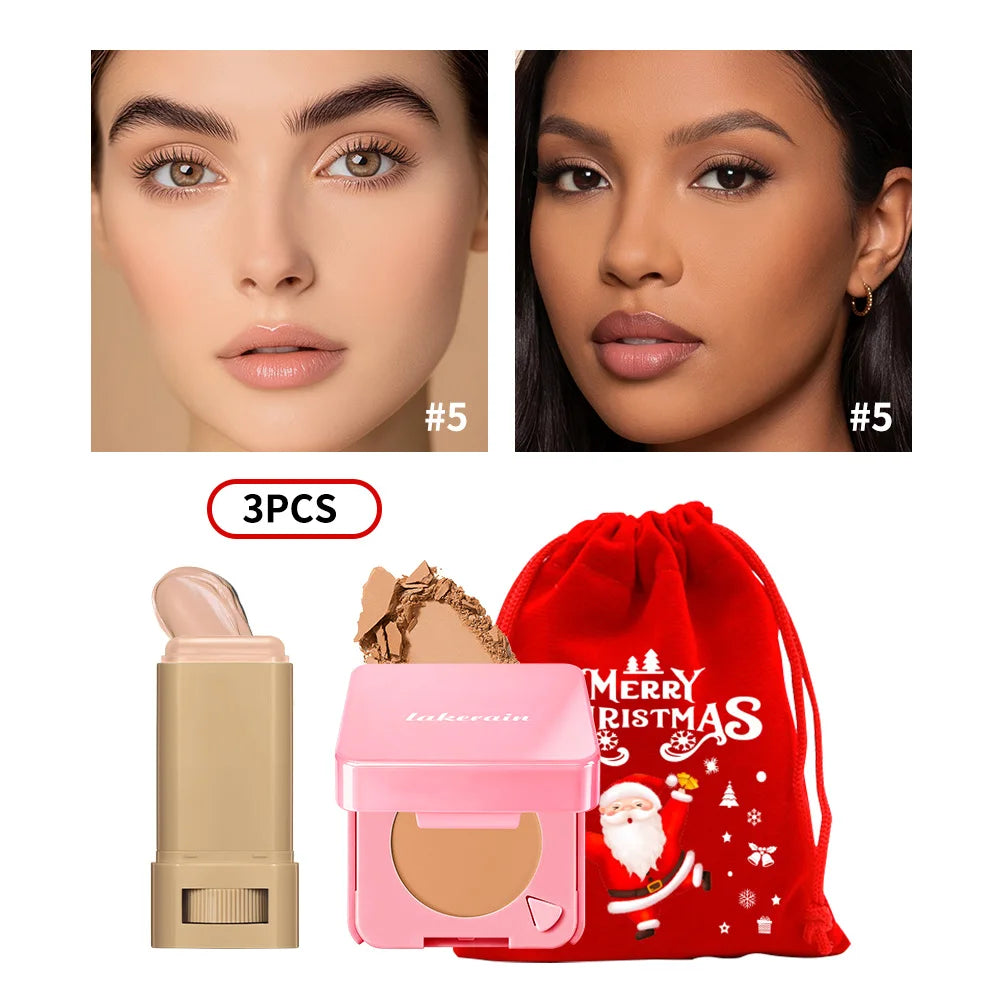 Lakerain Matte Foundation Stick and Pressed Setting Powder Kit