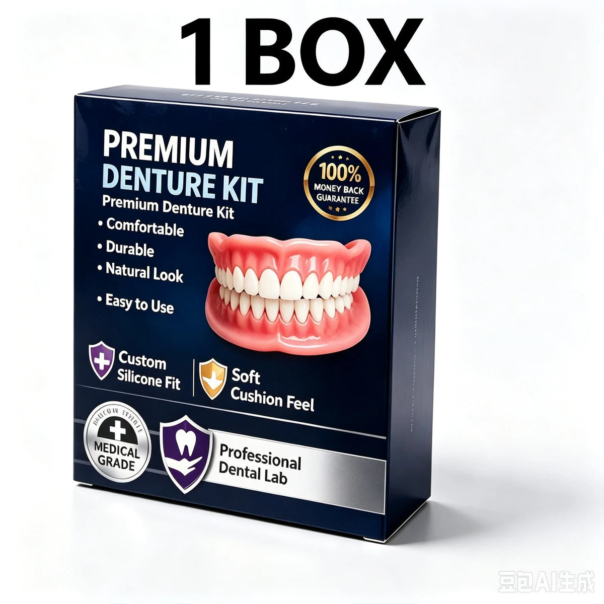 Temporary Silicone False Teeth Kit Cosmetic Smile