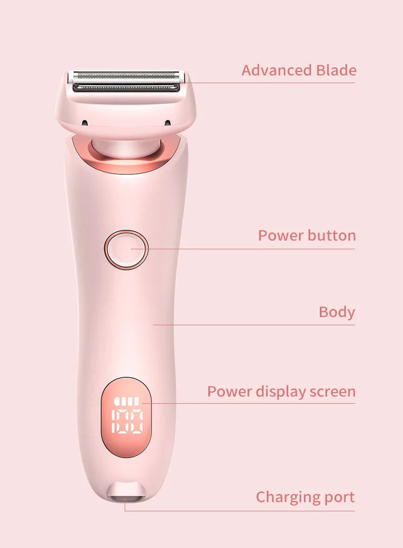 2 in 1 Women Electric Shaver Dual Head Bikini Trimmer Hair Remover - 14