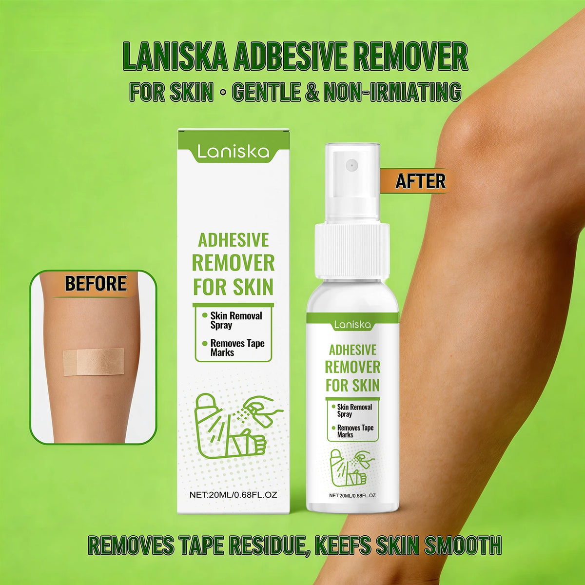 Gentle Adhesive Remover Spray for Skin Tape Marks