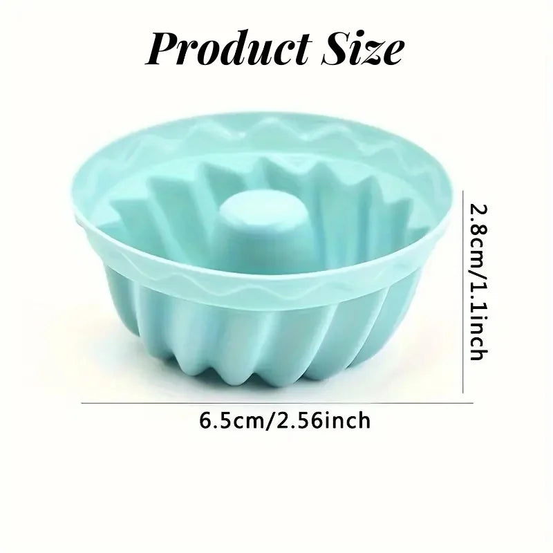 Silicone Mini Cake Molds Nonstick Muffin Cupcake Baking Cups 12 Pack - 7