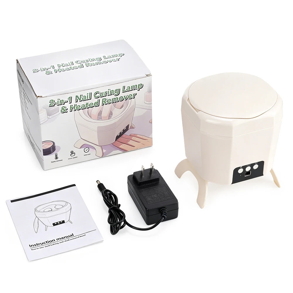 2 in 1 Nail Dryer and Electric Gel Polish Remover Bowl
