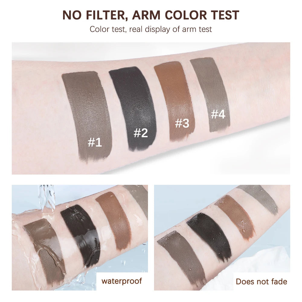 Waterproof Eyebrow Gel Set Long Lasting Liquid Tint Makeup - 6