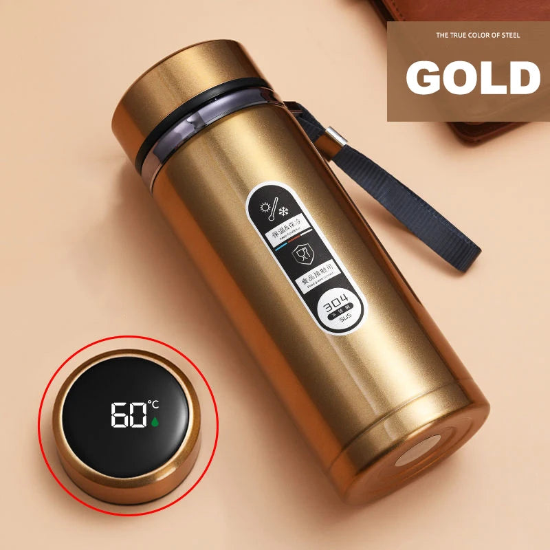 SoftAura Smart Thermos Bottle LED Temperature Display Vacuum Flask 1L - 28