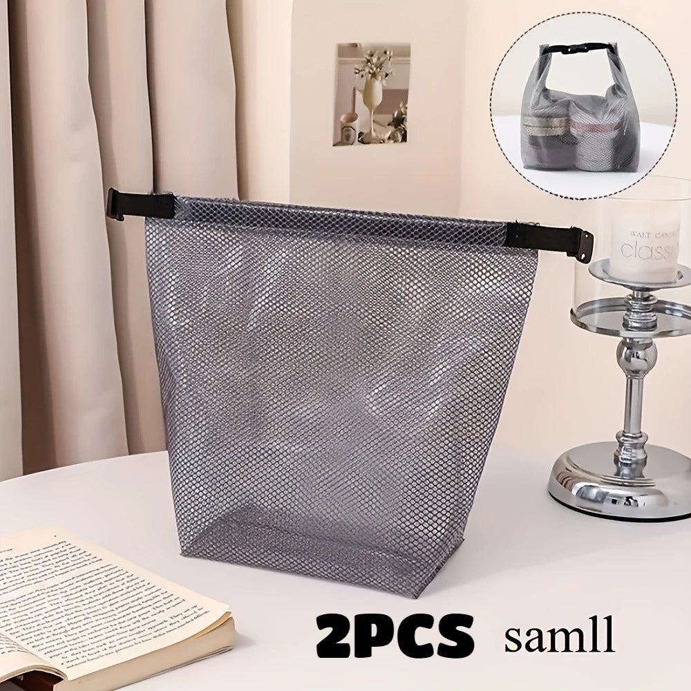2PCS Waterproof Storage Bag Mesh Cosmetic Pouch for Travel and Gym - 16