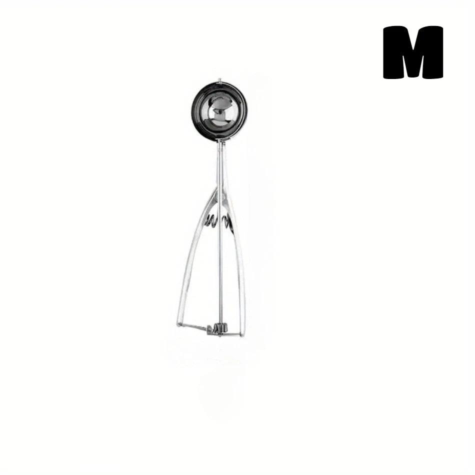 3pc Stainless Steel Ice Cream Scoop Set Trigger Cookie Dough Baller