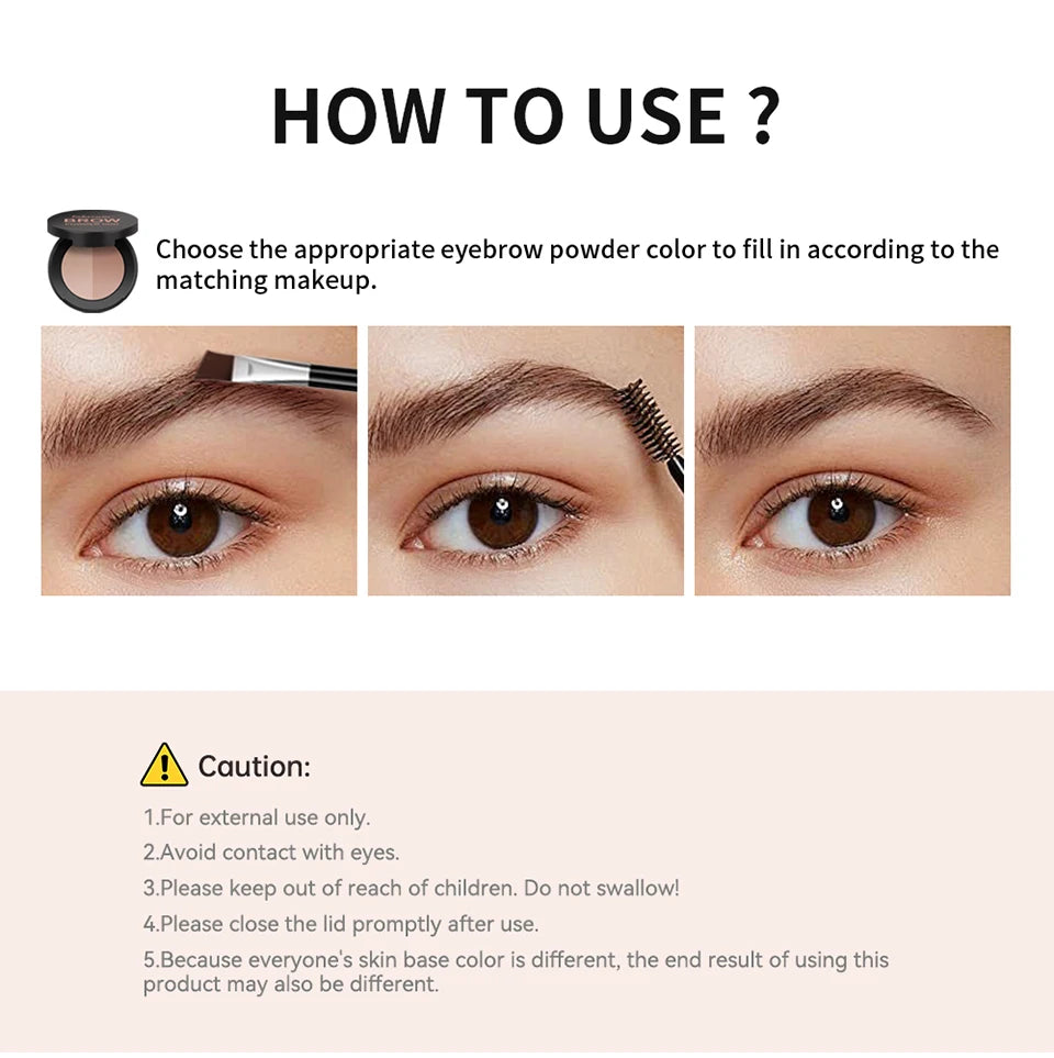 Two-Color Eyebrow Powder Long Lasting Contour and Nose Shadow Makeup