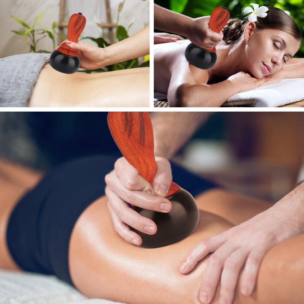 Electric Hot Stone Massage Ball Warm Bian Stone Body Massager