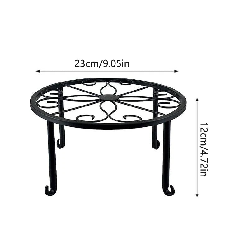 Floor Standing Iron Flower Pot Rack Indoor Balcony Plant Stand - 5
