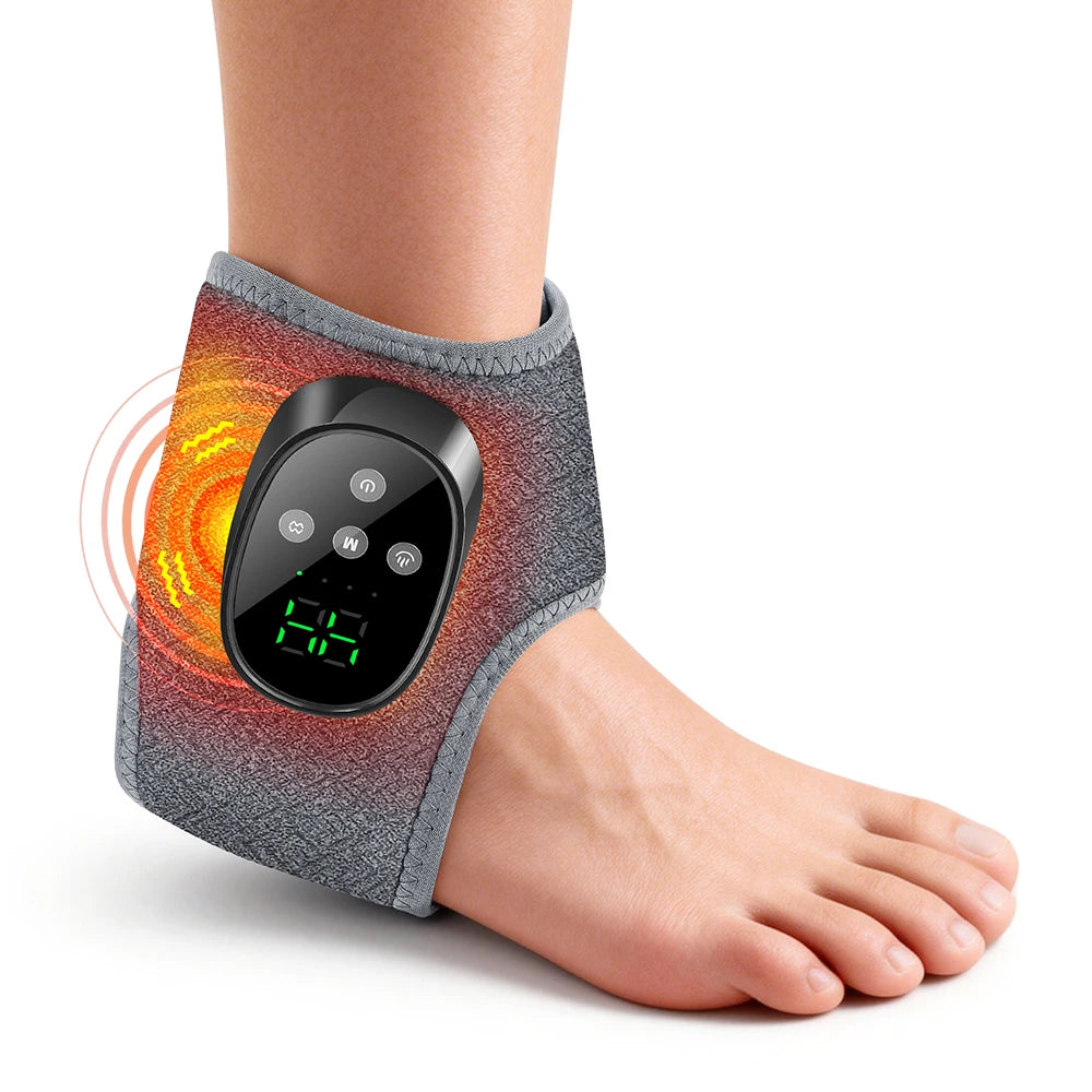 Cordless Heated Ankle Massager Portable Foot Relaxation Wrap - 22