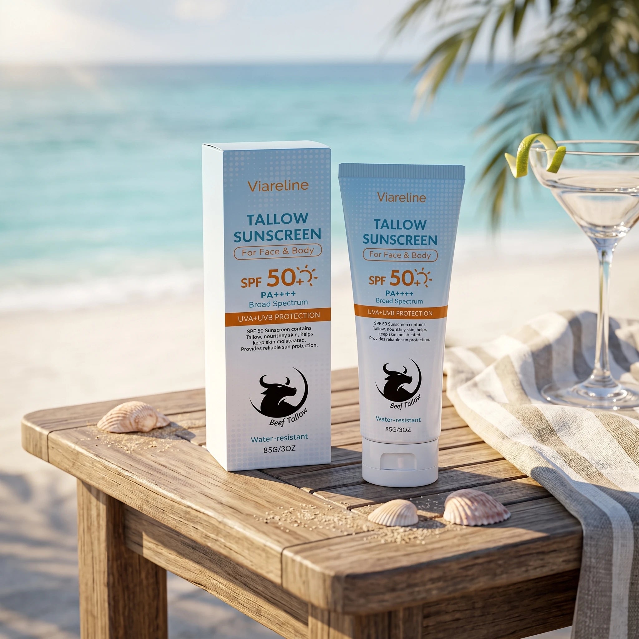 SPF 50 Tallow Sunscreen Face and Body Hydrating Barrier Repair Cream - 2