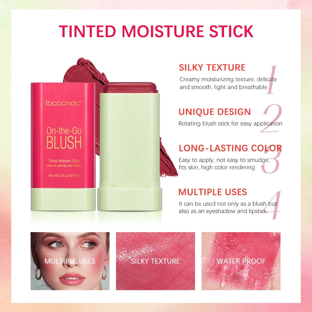Korean Blush Stick Matte Cream Blusher & Tinted Makeup Stick - 4
