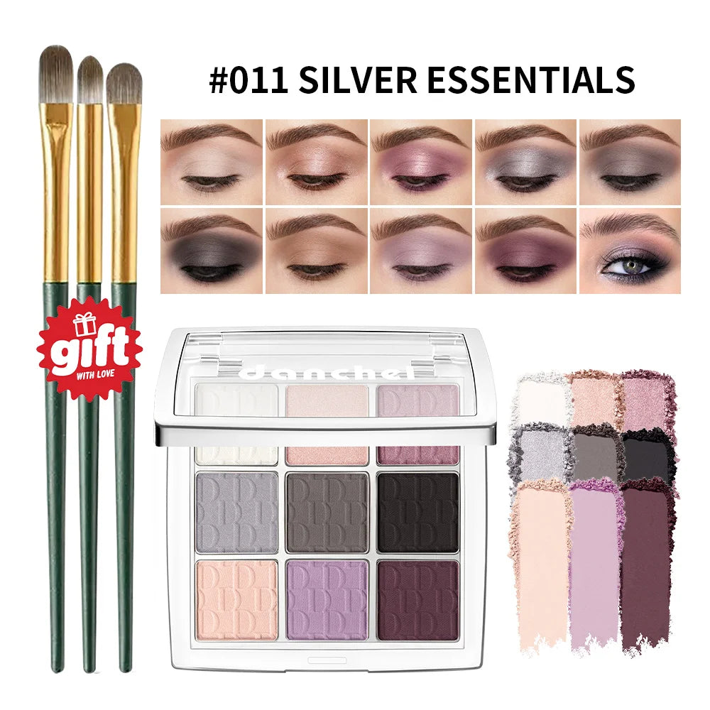 Danchel 9 Color Eyeshadow Palette Matte Shimmer Nude Smoky Eye Makeup - 24