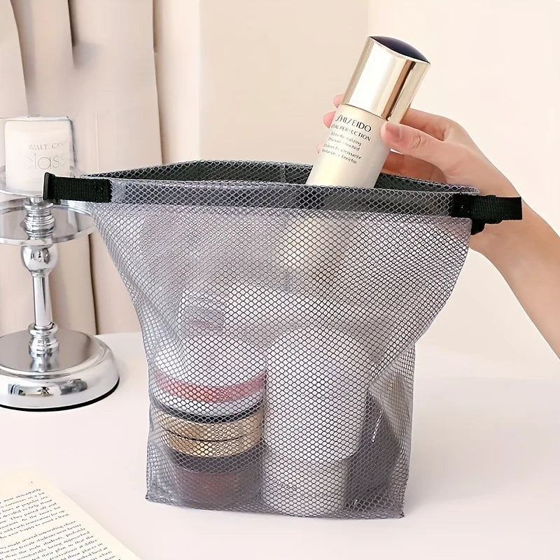2PCS Waterproof Storage Bag Mesh Cosmetic Pouch for Travel and Gym - 2