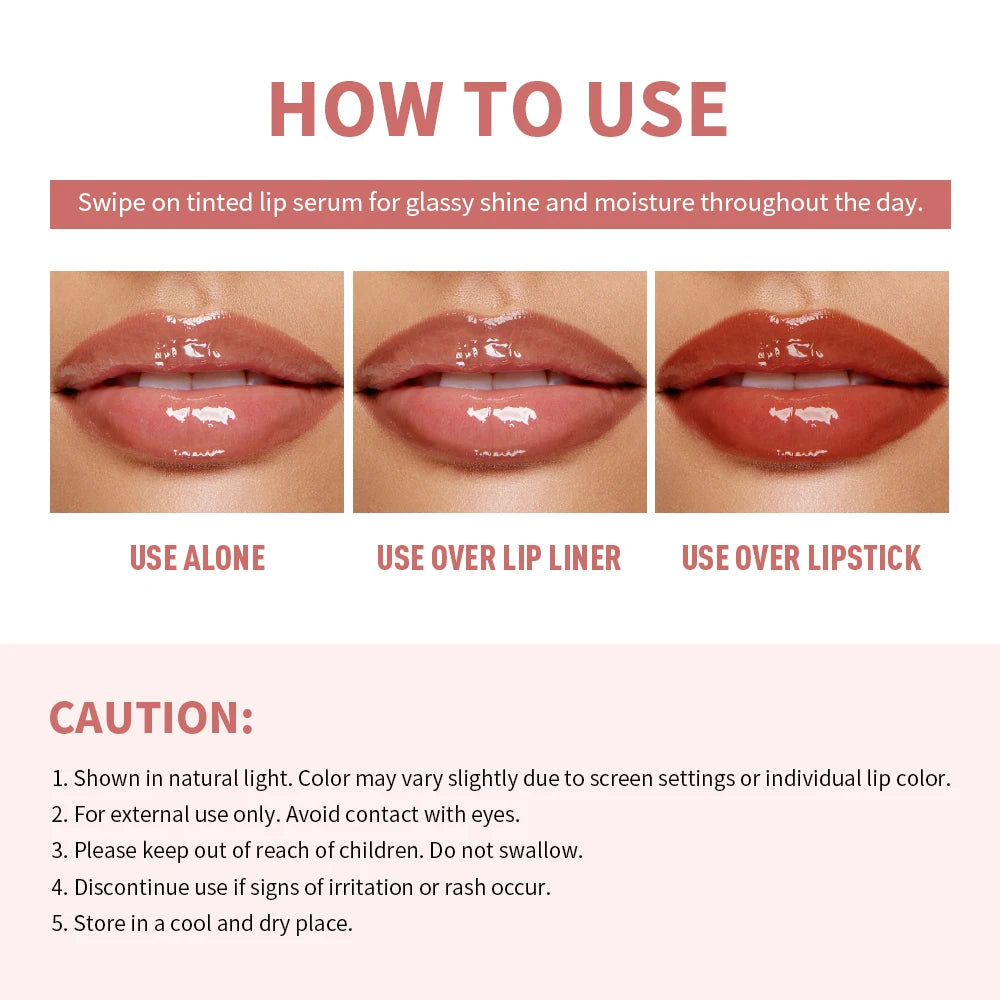 Lakerain Tinted Lip Serum Gloss Moisturizing Balm