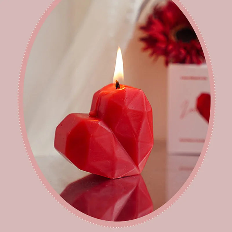 2pc Heart Shaped Scented Aromatherapy Candles Romantic Valentine Gift
