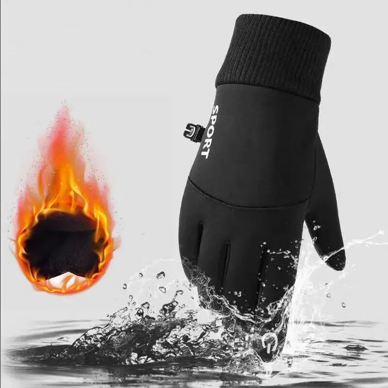 Winter Thermal Touch Screen Gloves Waterproof Windproof Cycling Mitts - 10
