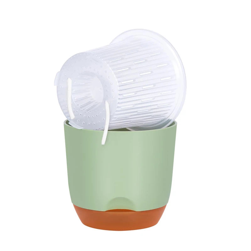 YOCITY Self Watering Orchid Pot Clear Inner Planter with Drainage Holes - 17