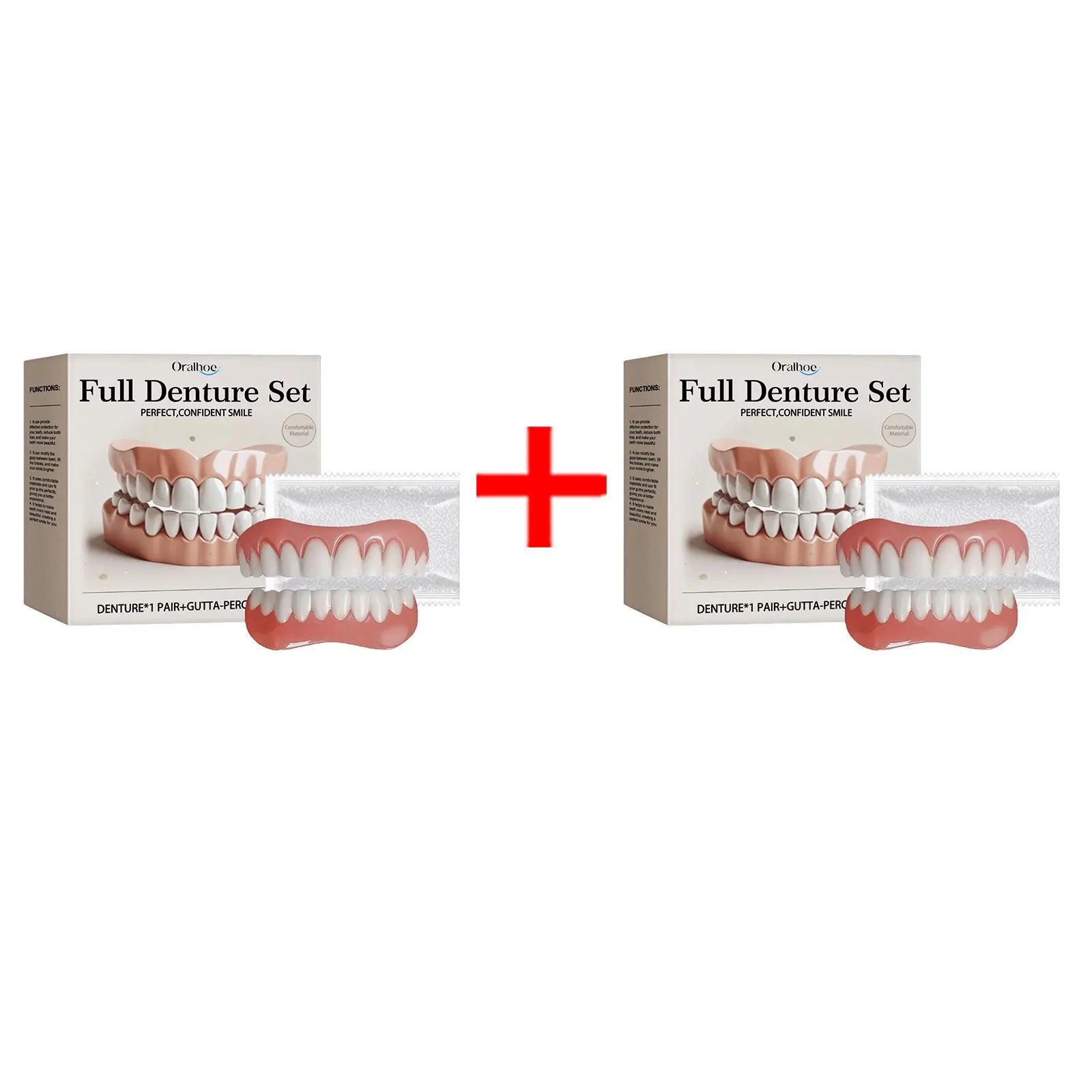 Silicone Denture Set Upper and Lower False Teeth Repair Kit - 19