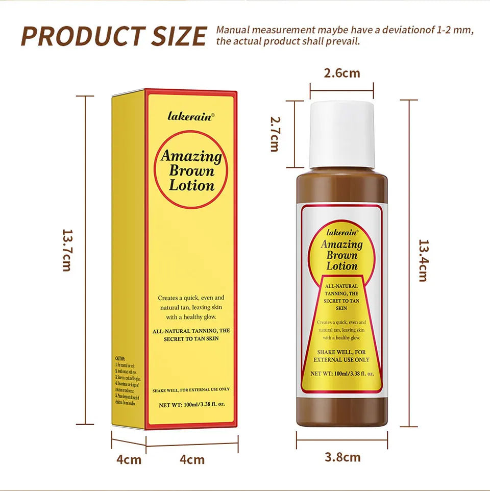 Amazing Brown Tanning Lotion Self Tanner Booster