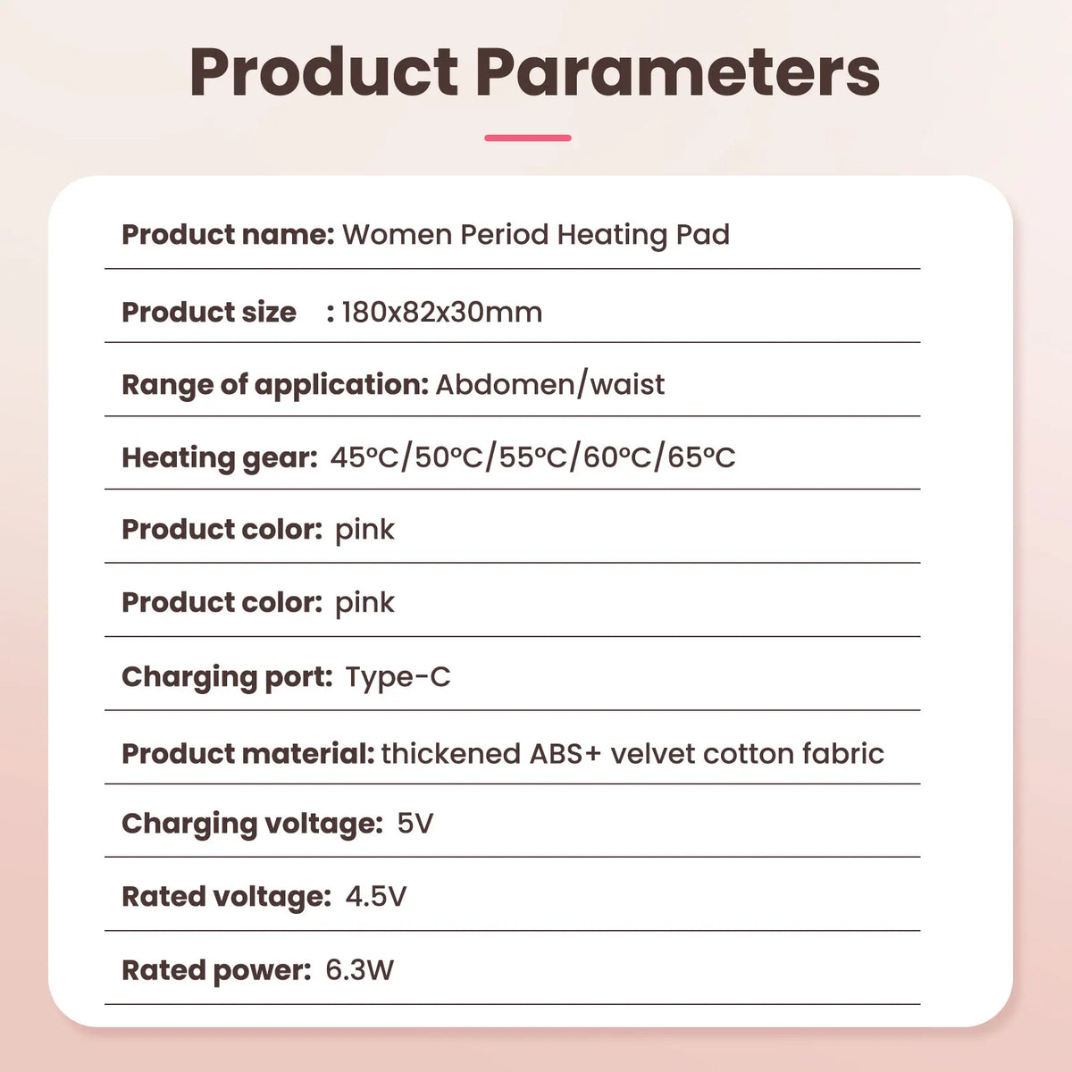 Cordless Menstrual Heating Pad Portable Abdominal Warmer Belt