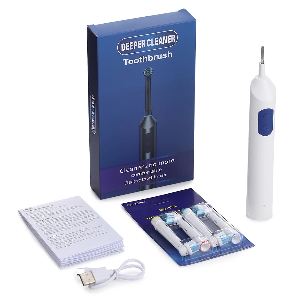 Rechargeable Rotating Electric Toothbrush with 4 Heads - 16