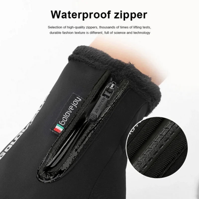 Waterproof Winter Cycling Gloves Touch Screen Thermal Warm Gloves - 3