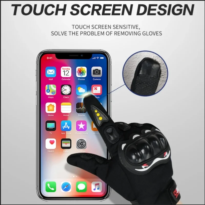 Motorcycle Riding Gloves Full Finger Protective Breathable Cycling Gear