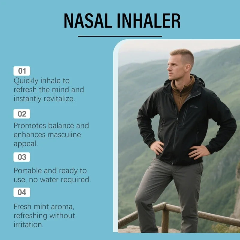 Mens Nasal Suction Stick Mild Nourishing Cooling Daily Body Care Inhaler