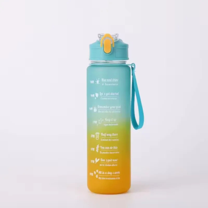 750ml Motivational Sports Water Bottle Leak Proof Fitness Hydration Cup - 12