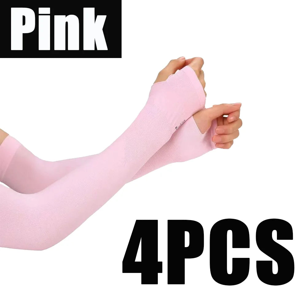 UV Protection Arm Sleeves Cooling Sunblock Covers for Sports Cycling