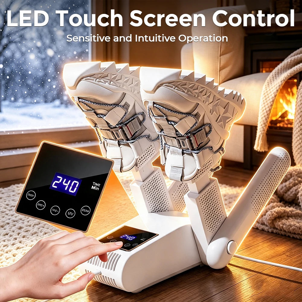 Dual V Portable Electric Shoe Dryer Boot Heater with Smart LED Timer - 11