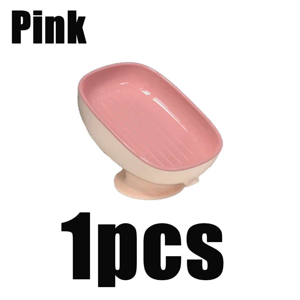 Suction Cup Soap Holder Drain Dish for Bathroom Kitchen Sponge Organizer - 13