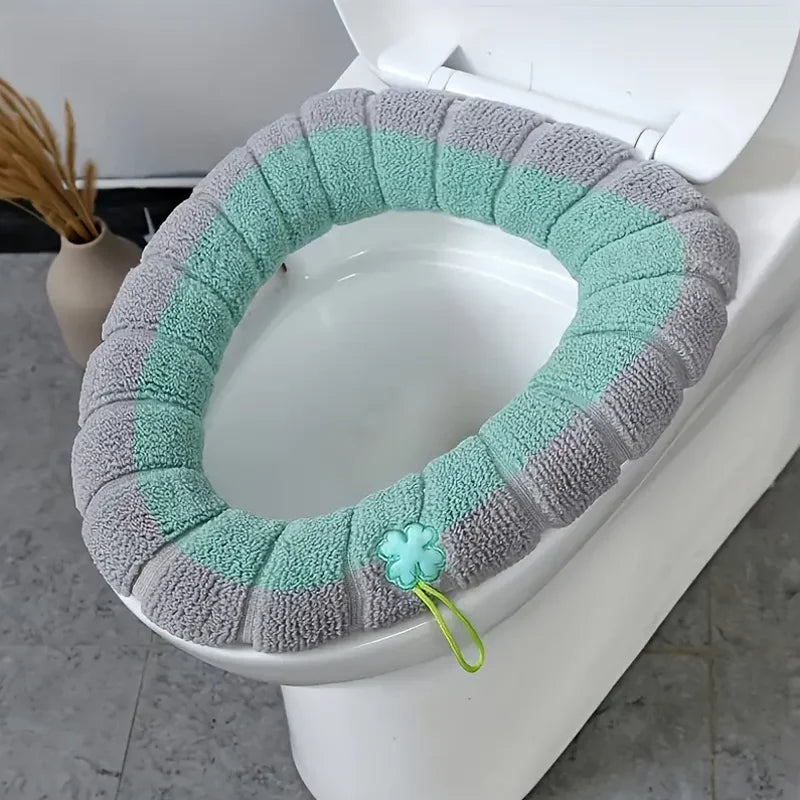 Thickened Washable Toilet Seat Cushion Soft Cotton Linter Cover
