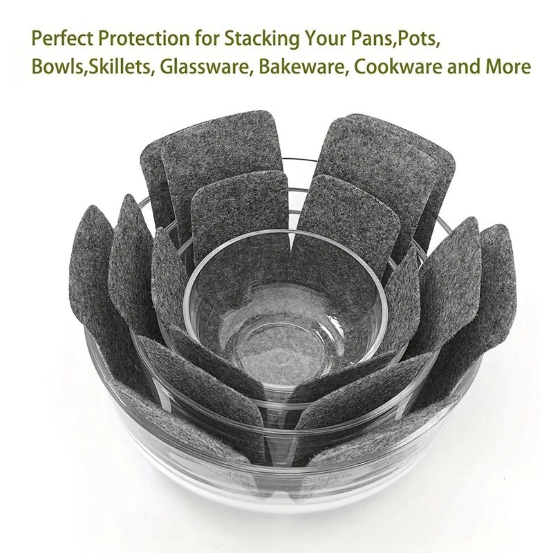 3Pcs Pot and Pan Protectors Non-Woven Cookware Separator Divider Pads - 7