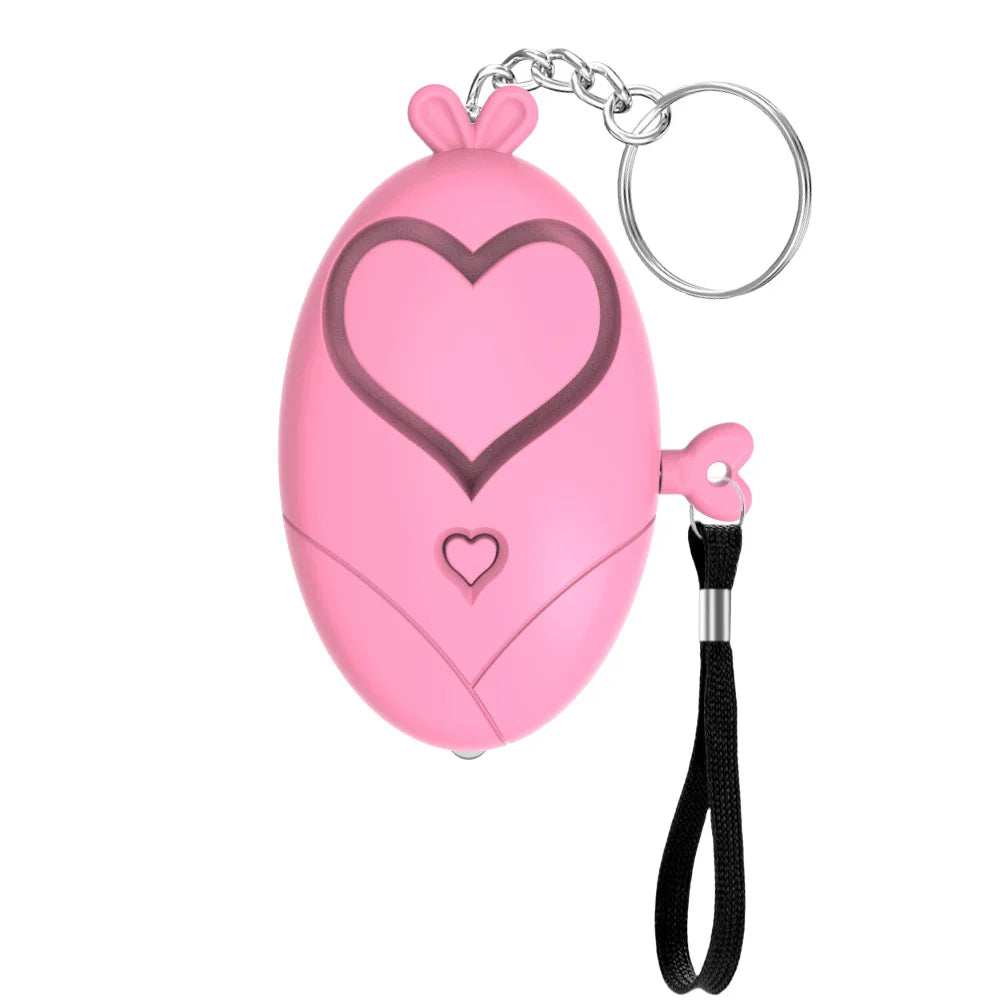 Heart Shaped Personal Alarm 130dB Safety Siren Keychain Emergency Tool - 15