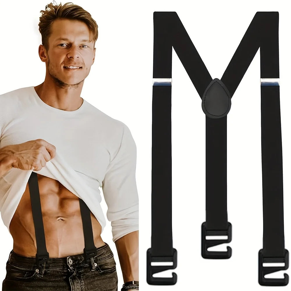 Unisex Adjustable Suspender Straps Heavy Duty Elastic Belt for Hiking