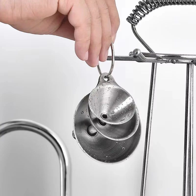 Stainless Steel Kitchen Funnel Set for Liquids and Spices Transfer - 2