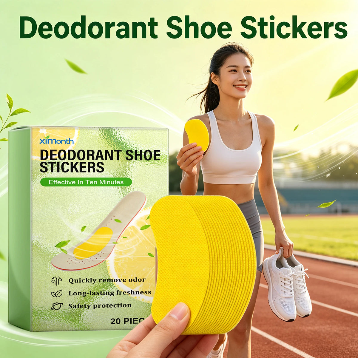 Ximonth Deodorant Shoe Stickers Odor Removal Patches Freshness
