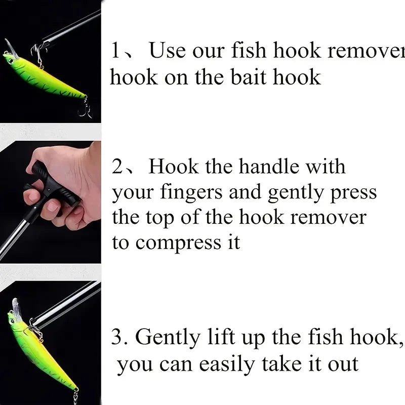 Aluminum Fish Hook Extractor T-Handle Dehooker Fishing Tool