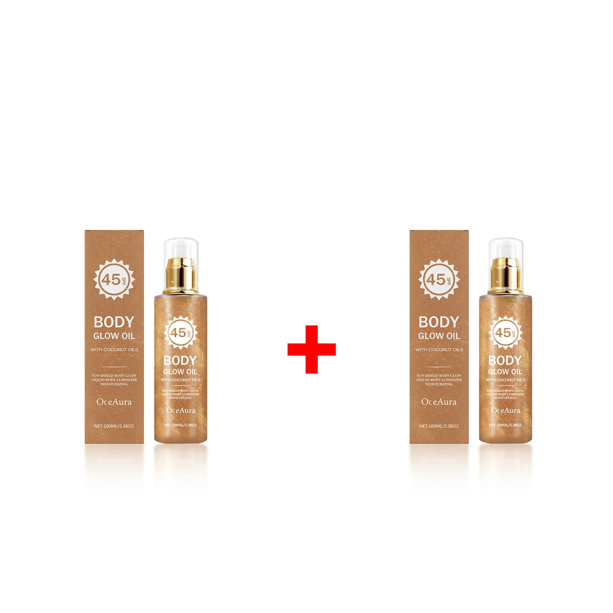 Glowing Body Oil SPF 45 Coconut Sun Shield Moisturizer