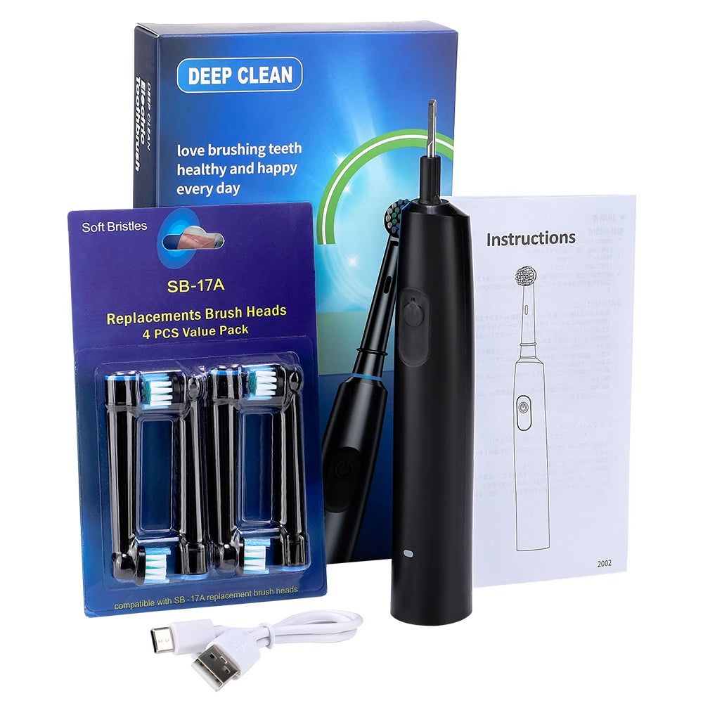 Intelligent Rotating Electric Toothbrush Rechargeable Rotary Toothbrush