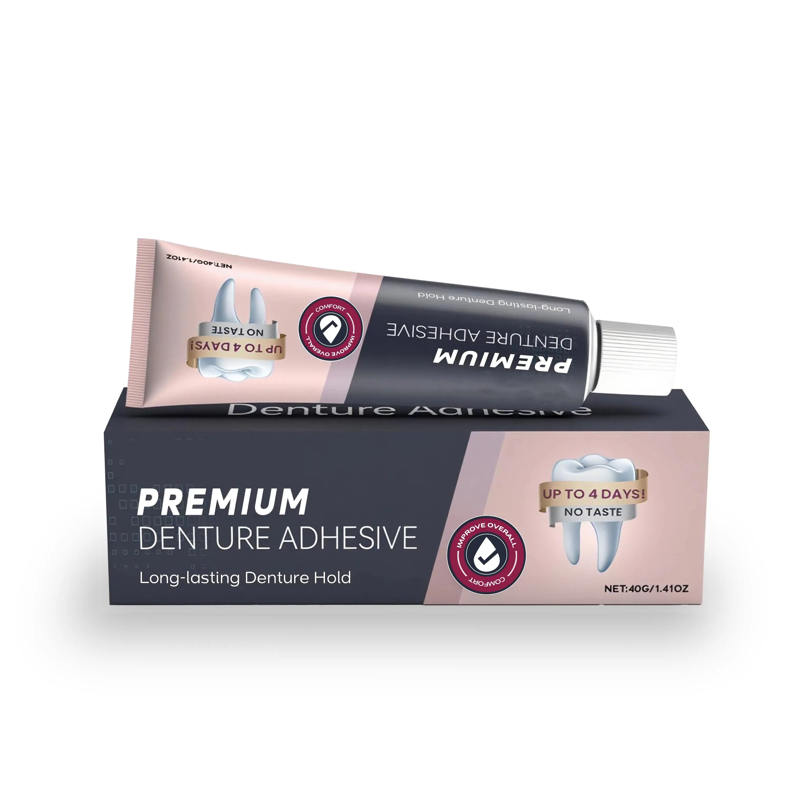 Waterproof Zinc Free Denture Adhesive Long Lasting Dental Gel - 6