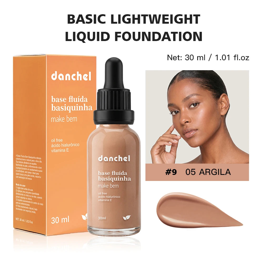 Danchel Lightweight Liquid Foundation Matte Soft Makeup - 32