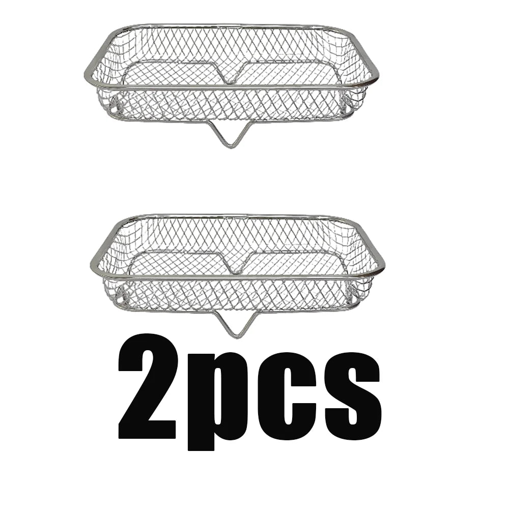 Stackable Air Fryer Rack Stainless Steel Grilling and Steaming Tray