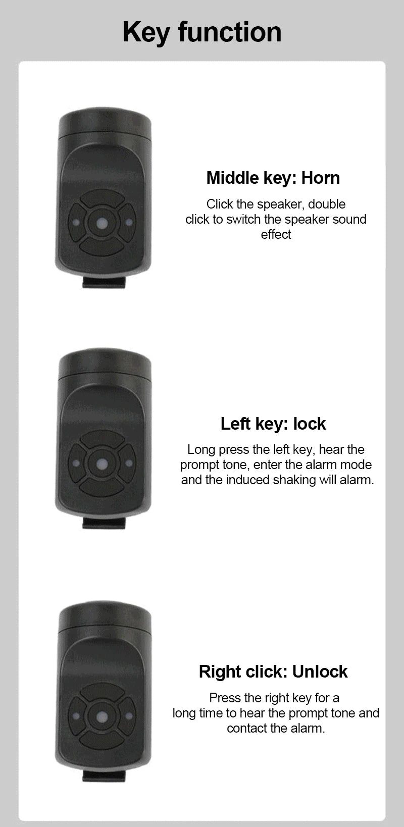 USB Rechargeable Electric Bicycle Horn Anti-Theft Bike Bell Siren - 8